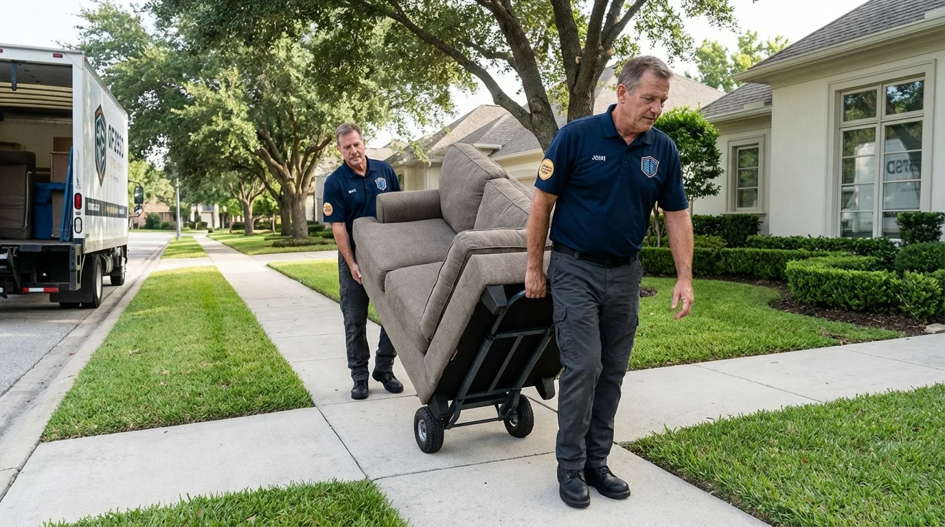 Local residential moving crew loading furniture in Lake Pleasant, NY